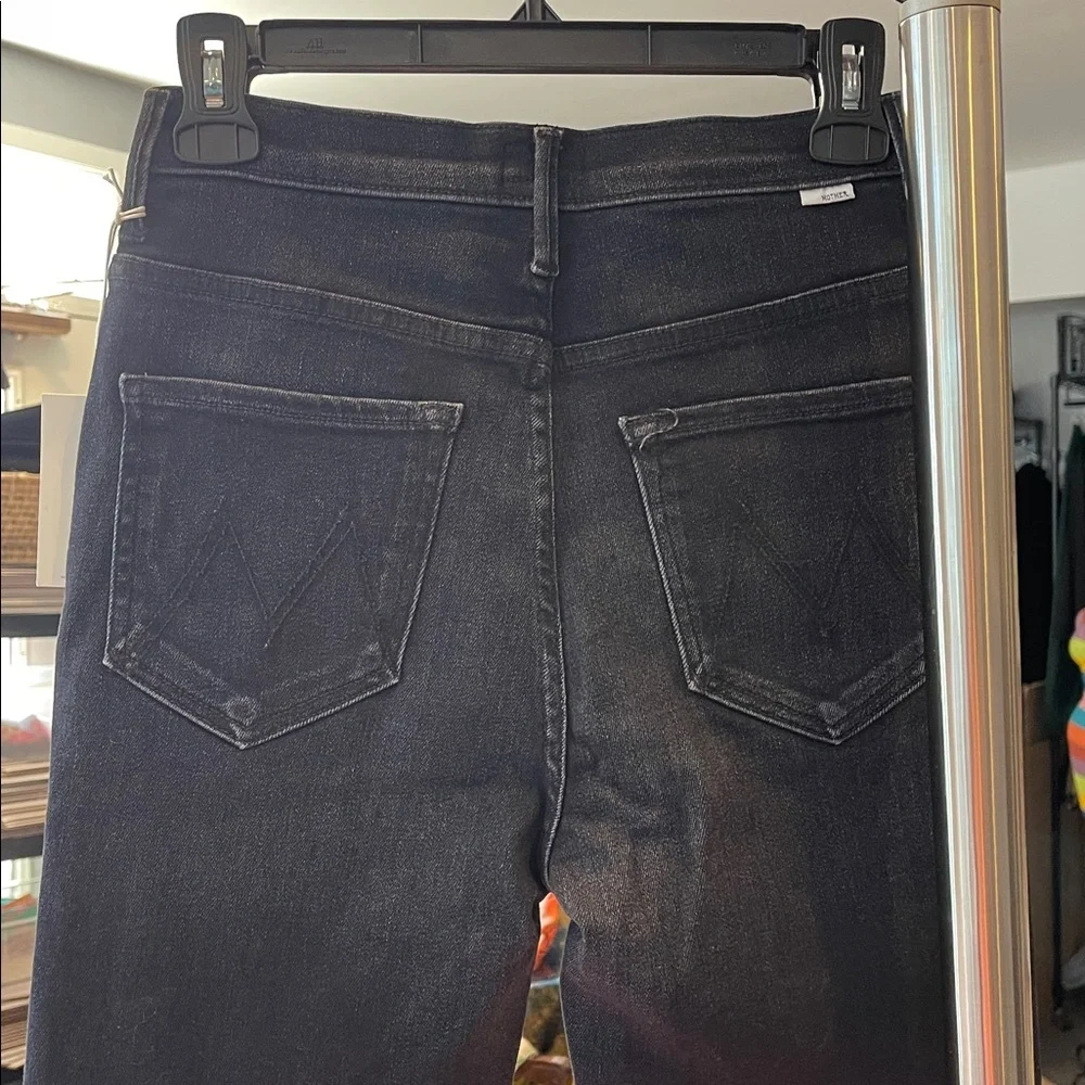 Mother The Pixie Swooner High Rise Ankle Fray Jeans Thunder Road Wash SZ 27 NWT - Picture 6 of 9